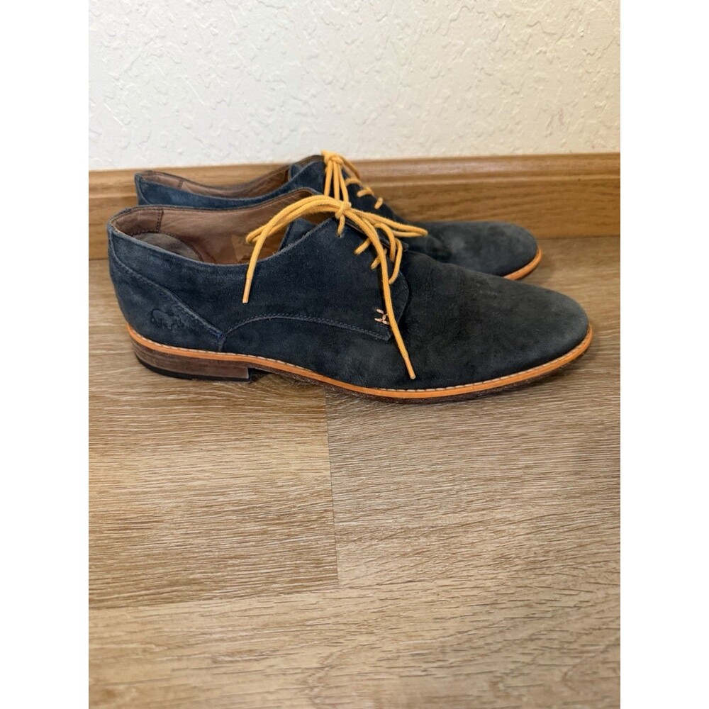 Liv Hipp Casual Chic Navy Blue And Orange Suede Shoes Men’s Size 7 Preppy